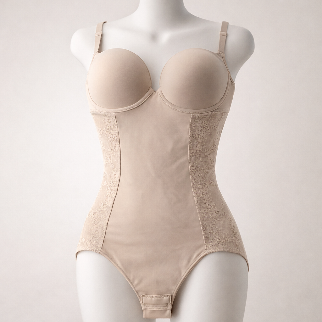 Corpo Modelador com Painéis de Renda