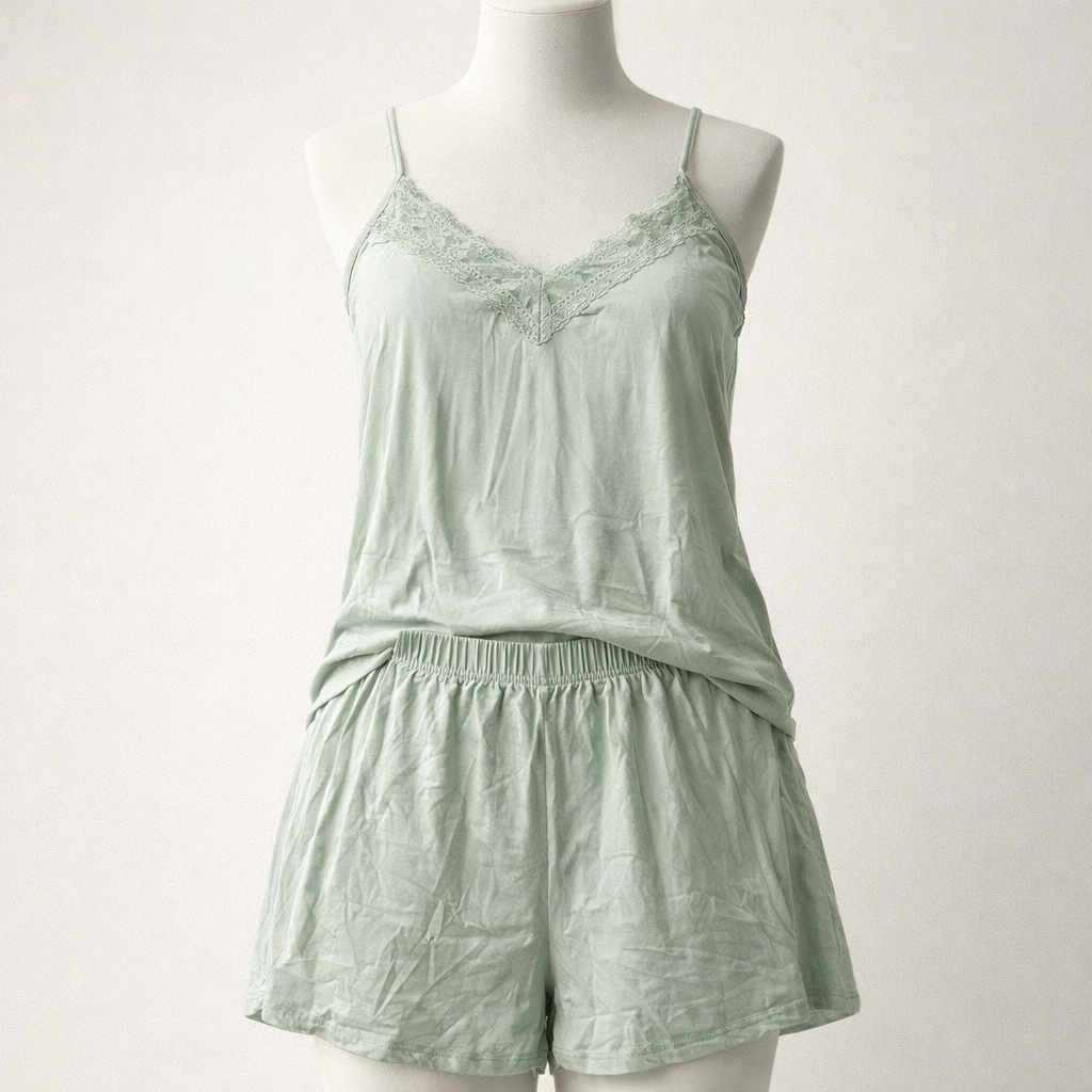 Lace Trim Pyjama Set