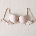 Textured Push-Up Bra with Lace Trim · Cup B