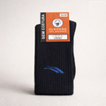 IMPA Organic Cotton Crew Socks (Black, Blue Logo)