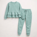 Conjunto de Fato de Treino com Peplum e Folhos para Menina