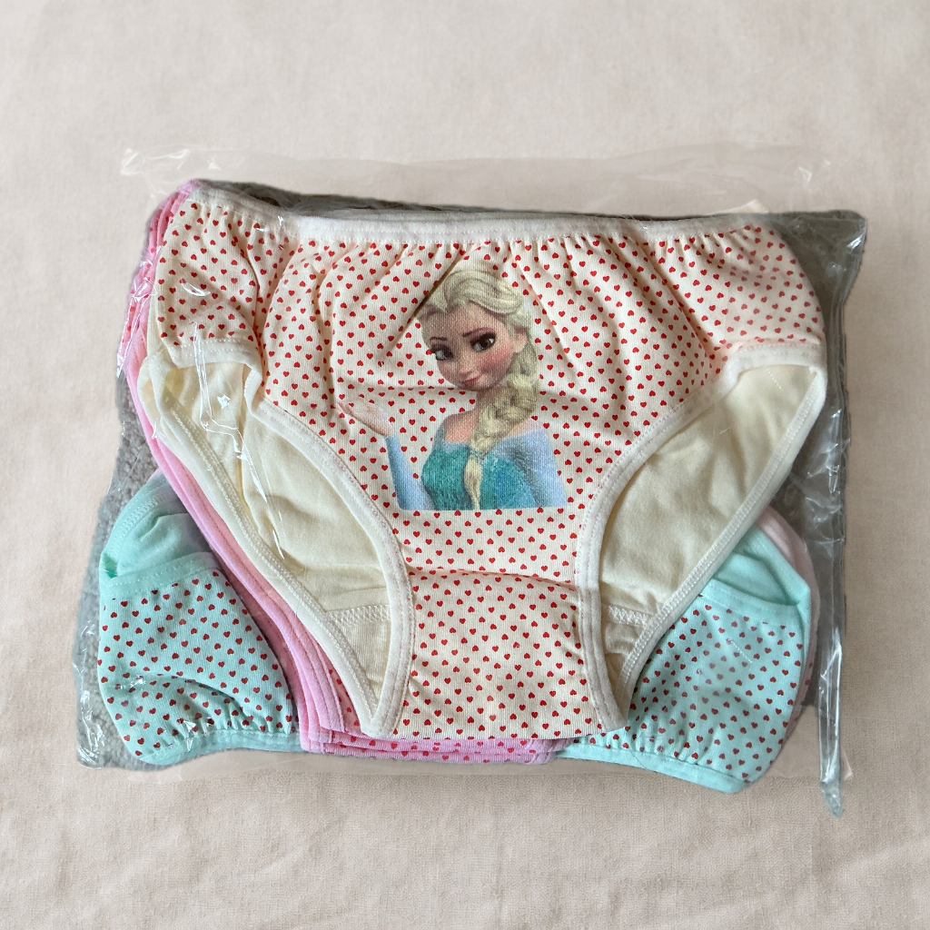 Girls' Princess Print Briefs Pack