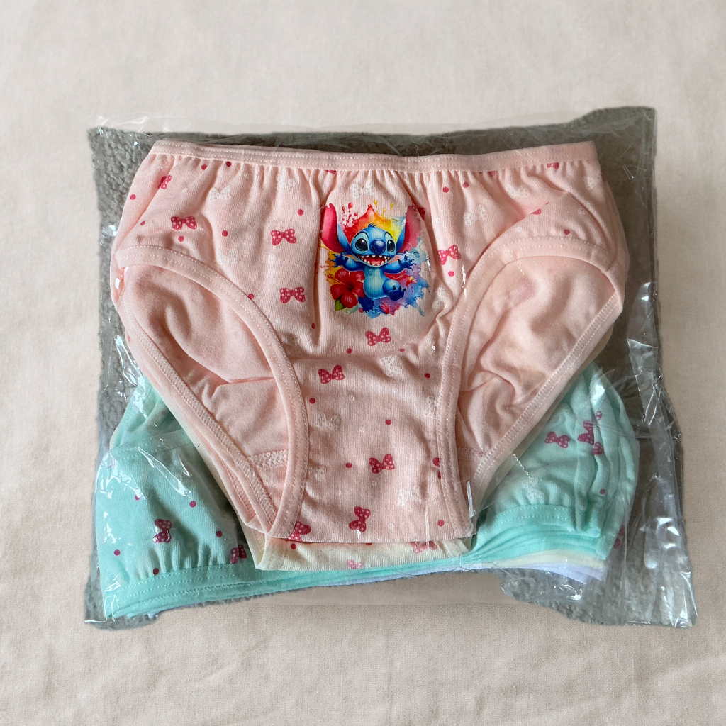 Pack de Cuecas Menina com Estampado de Personagens Tropicais