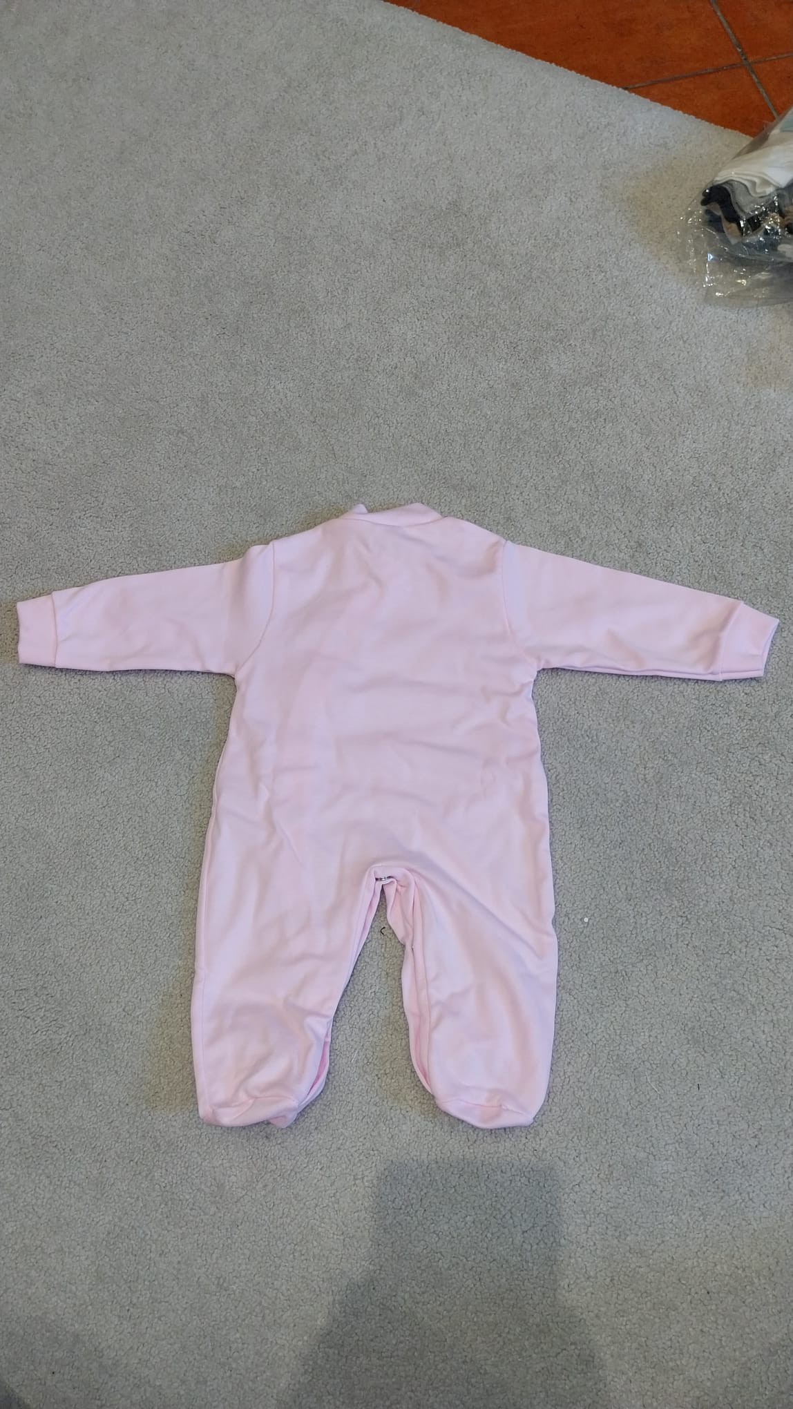 Baby Lace Trim Footed Sleepsuit