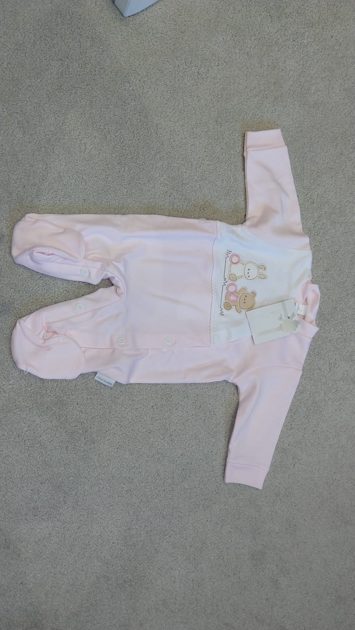 Baby Hooded Sleepsuit with Appliqué