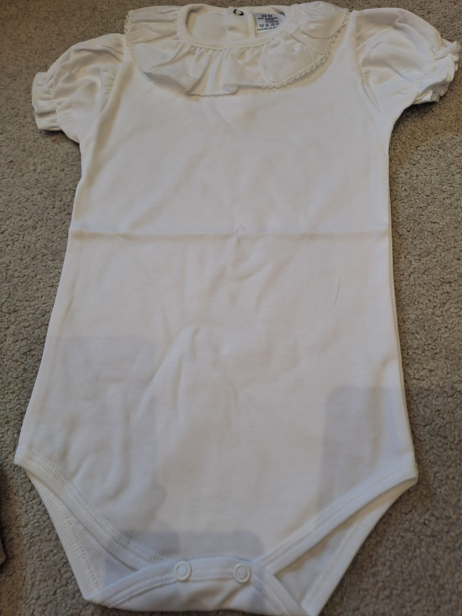 Classic White Lace-Collar Bodysuit