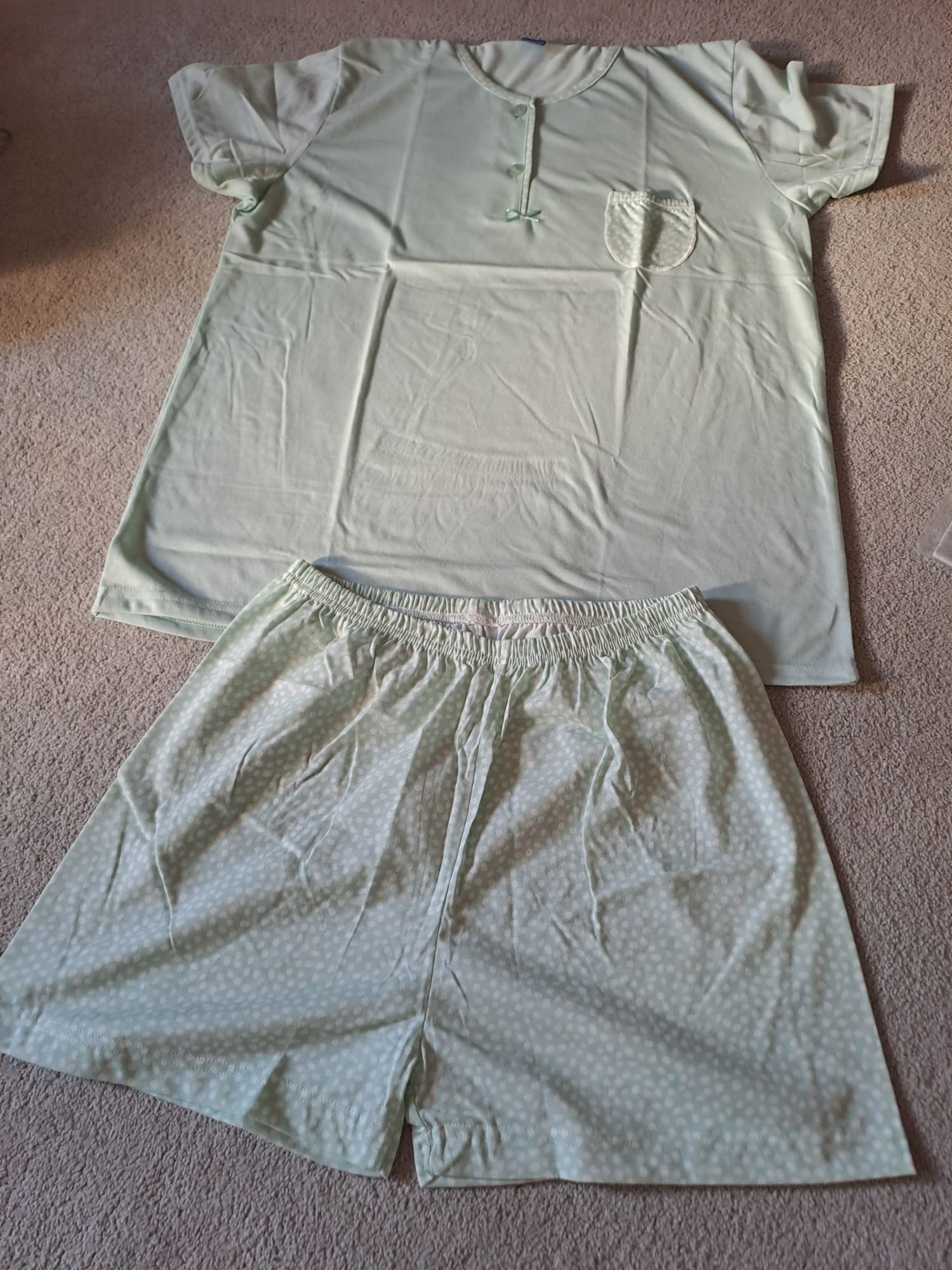 Pijama de Calções de Bolinhas para Mulher