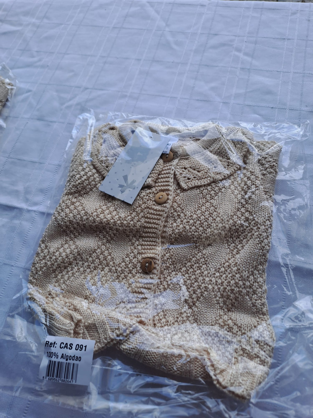 Cardigã de Malha Texturizada para Bebé