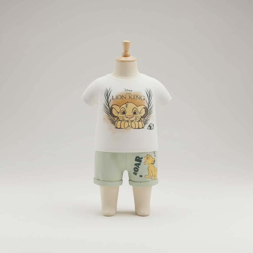 Conjunto de Duas Peças para Bebé Menino com Padrão de Selva