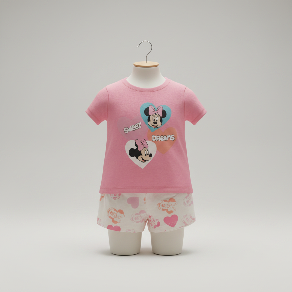 Pijama com Padrão de Personagens para Meninas
