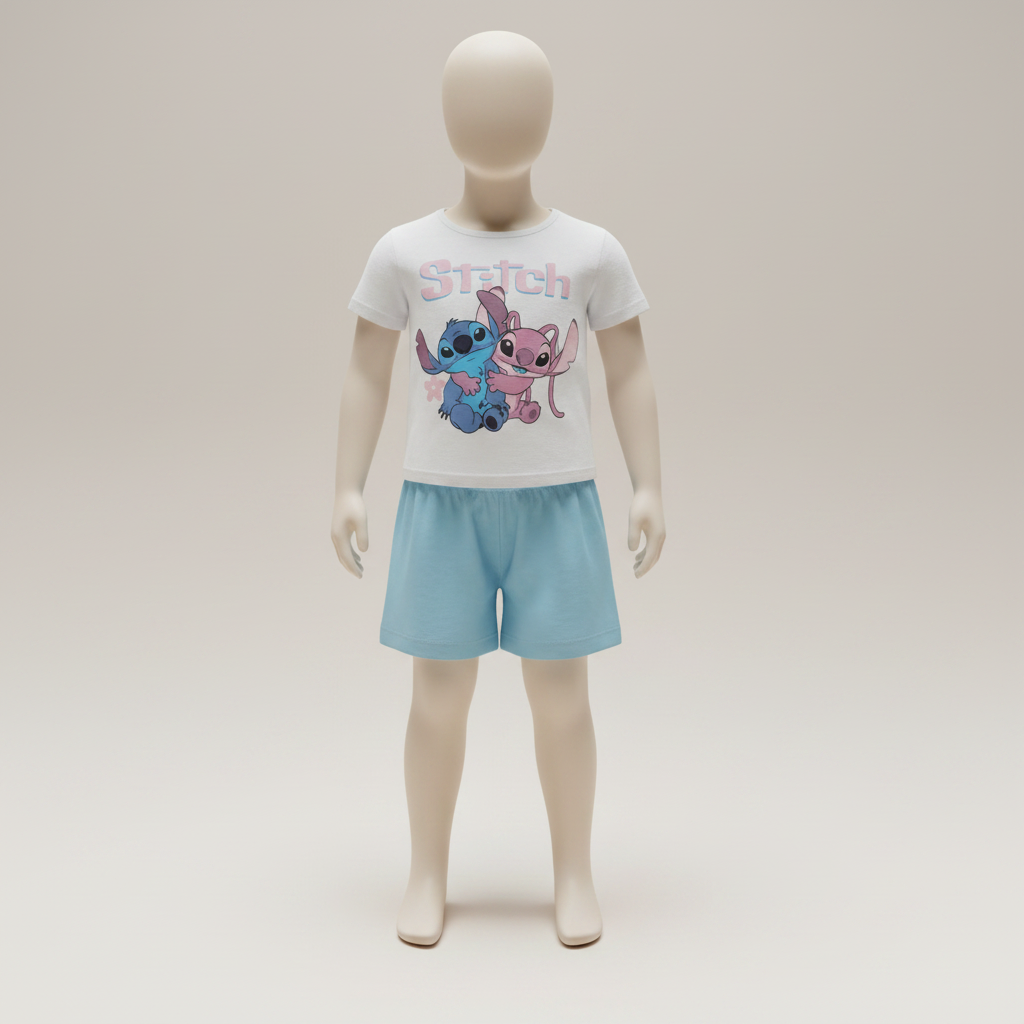 Pijama de Menina com Padrão de Personagens