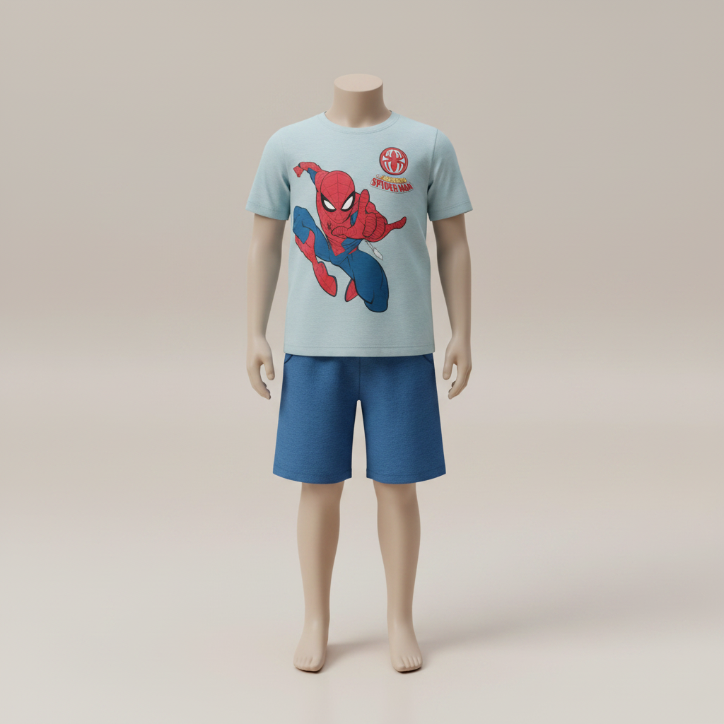 Boys' Superhero Print Pyjama Set